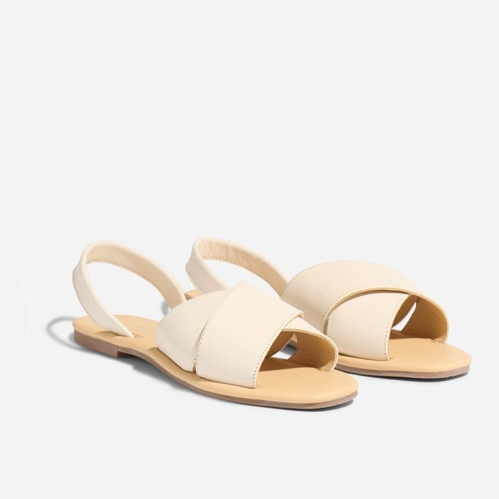 Nisolo All Day Cross Strap Sandal Bone Womens Size 9.5
